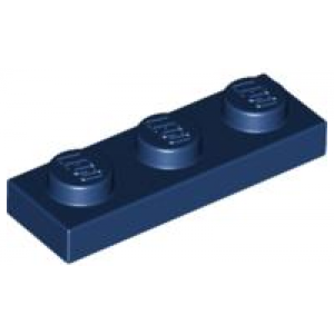 plaat 1x3 dark blue